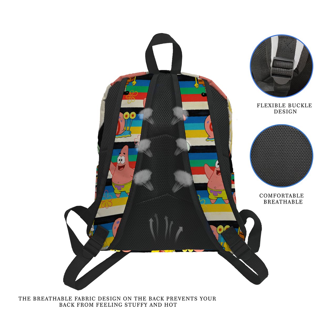 SpongeBob SquarePants Striped  - School Backpack Teen บทวิจารณ์และราคา