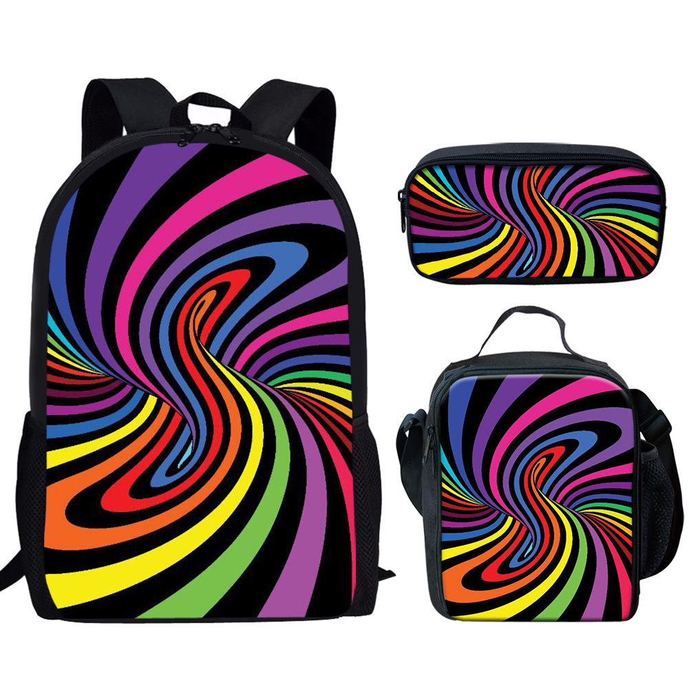 Rainbow Pride Stripes Print 3S - School Backpack Teen บทวิจารณ์และราคา