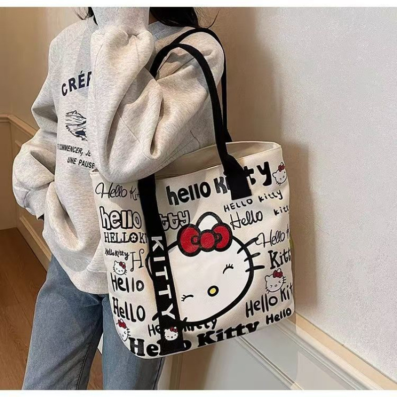Hello Kitty Large Capacity Sho - Canvas Backpack Casual บทวิจารณ์และราคา