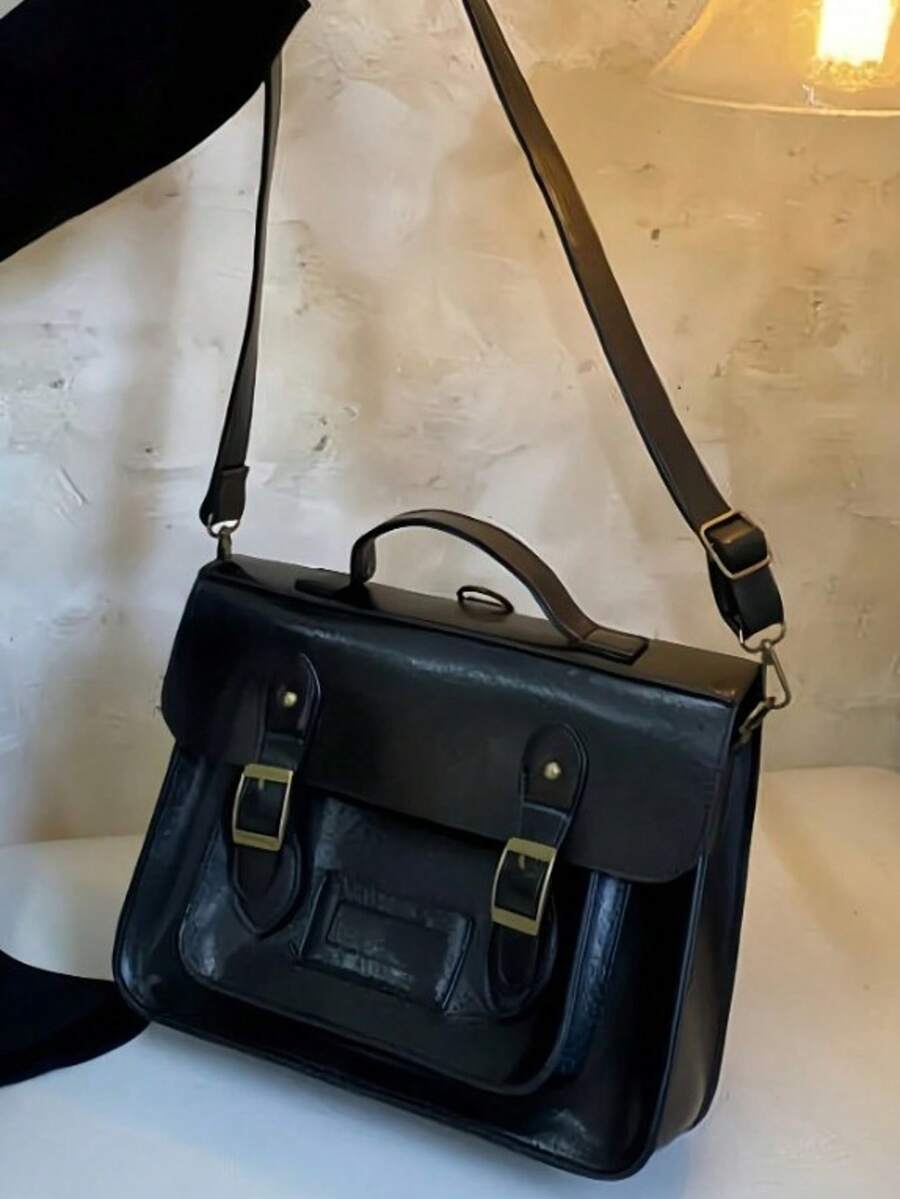 Retro British Style Satchel Ba - Leather Backpack Vintage บทวิจารณ์และราคา