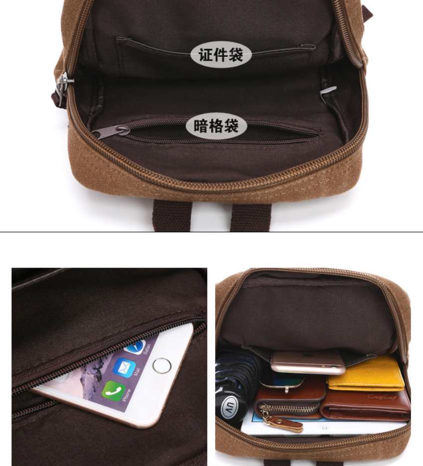 Men's Canvas Mini Backpack Men - Sling Backpack Shoulder บทวิจารณ์และราคา
