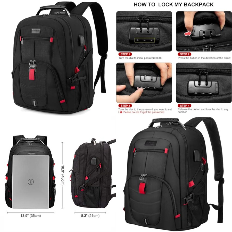 Laptop Backpack for Men Women, - Travel Backpack Anti Theft บทวิจารณ์และราคา