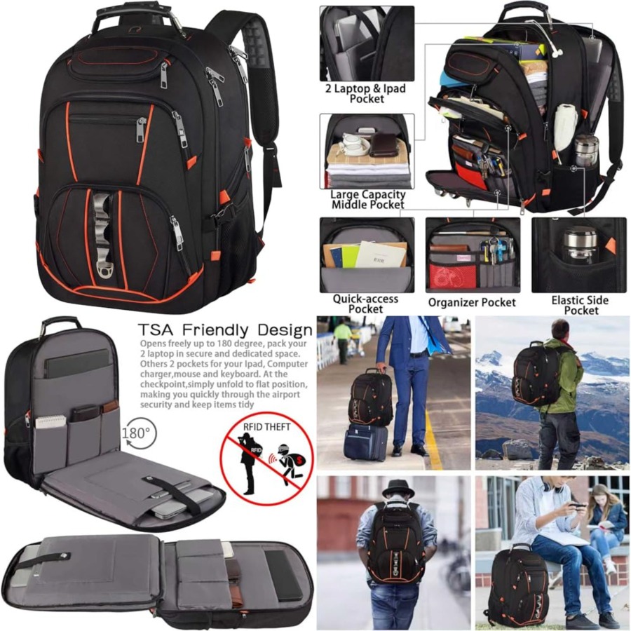 Travel Laptop Backpack, Extra  - Travel Backpack Anti Theft บทวิจารณ์และราคา