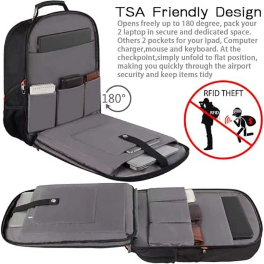 Travel Laptop Backpack, Extra  - Travel Backpack Anti Theft บทวิจารณ์และราคา