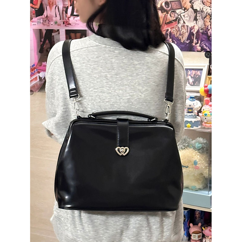 Vintage Black Y2k Mochila Wome - Leather Backpack Vintage บทวิจารณ์และราคา