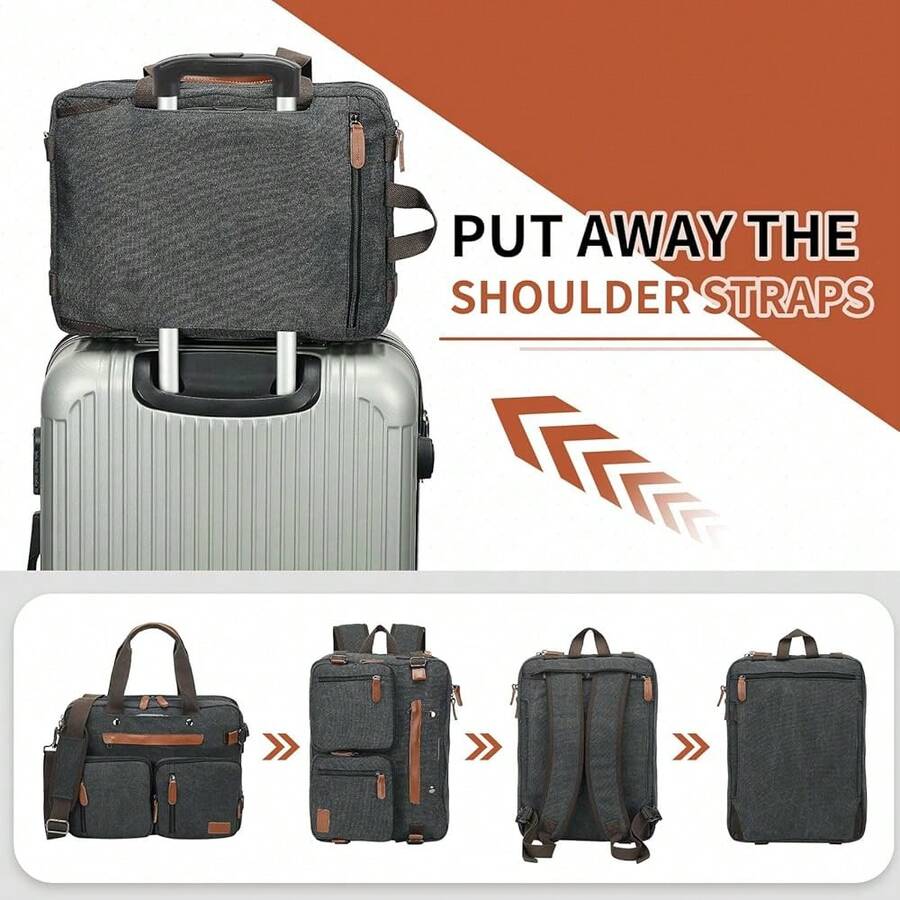 Canvas Laptop Backpack 3-In-1  - Canvas Backpack Casual บทวิจารณ์และราคา
