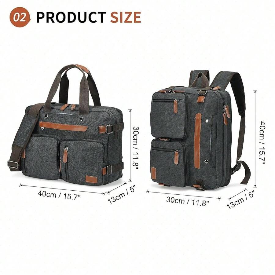 Canvas Laptop Backpack 3-In-1  - Canvas Backpack Casual บทวิจารณ์และราคา