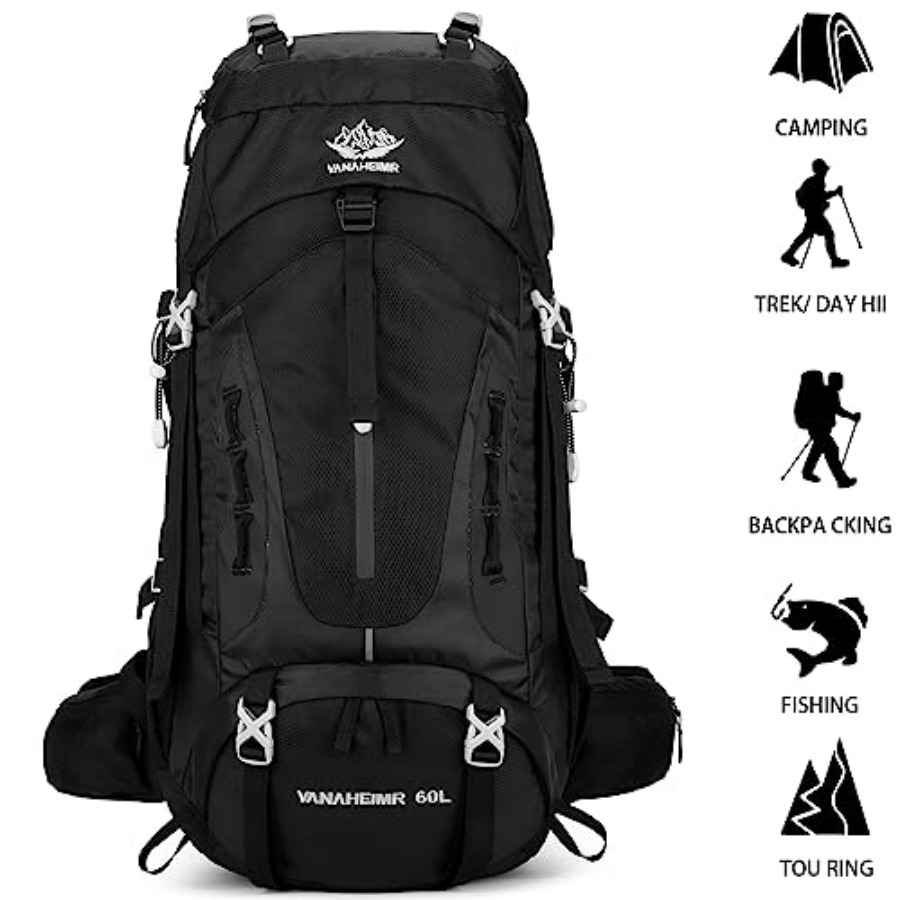 50L Hiking Backpack Men Campin - Rain Cover Backpack บทวิจารณ์และราคา