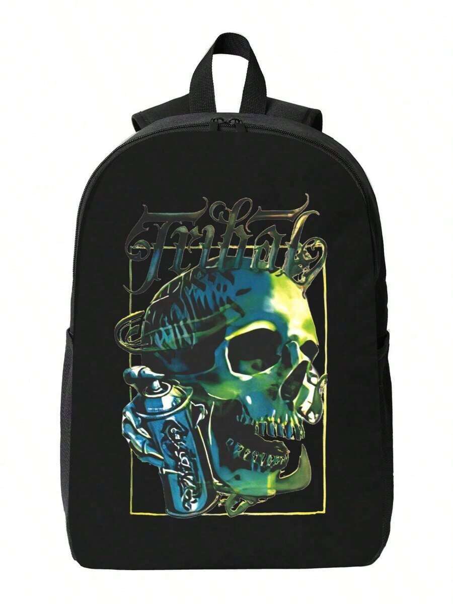 Graffiti Skull Waterproof Back - Travel Backpack Anti Theft บทวิจารณ์และราคา