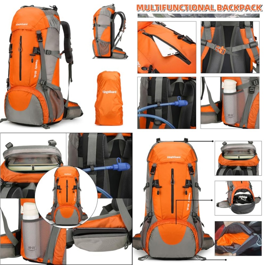 70L Hiking Backpack with Rain  - Rain Cover Backpack บทวิจารณ์และราคา