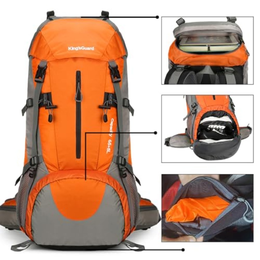 70L Hiking Backpack with Rain  - Rain Cover Backpack บทวิจารณ์และราคา