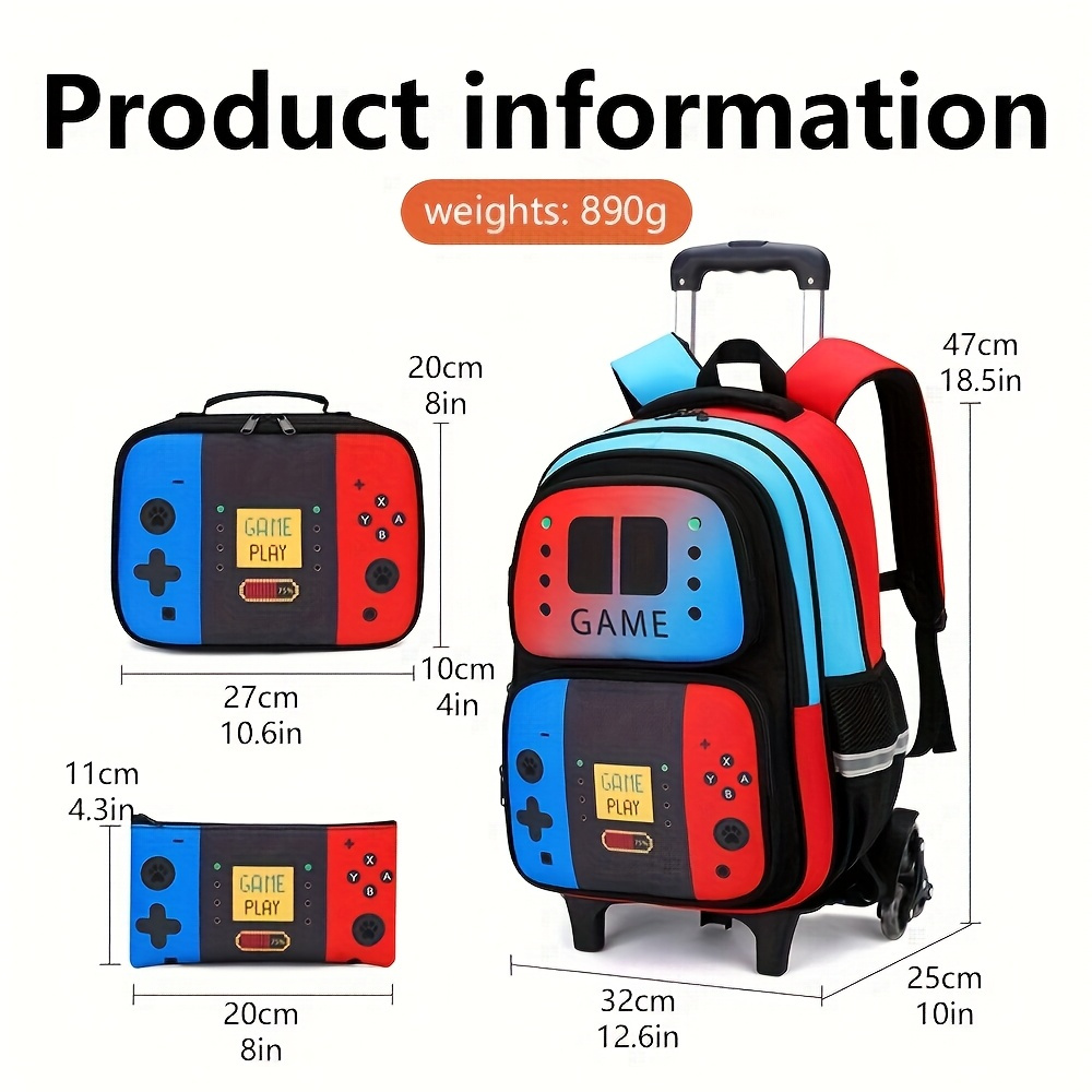 3PCS Kids Rolling Backpack for - School Backpack Teen บทวิจารณ์และราคา