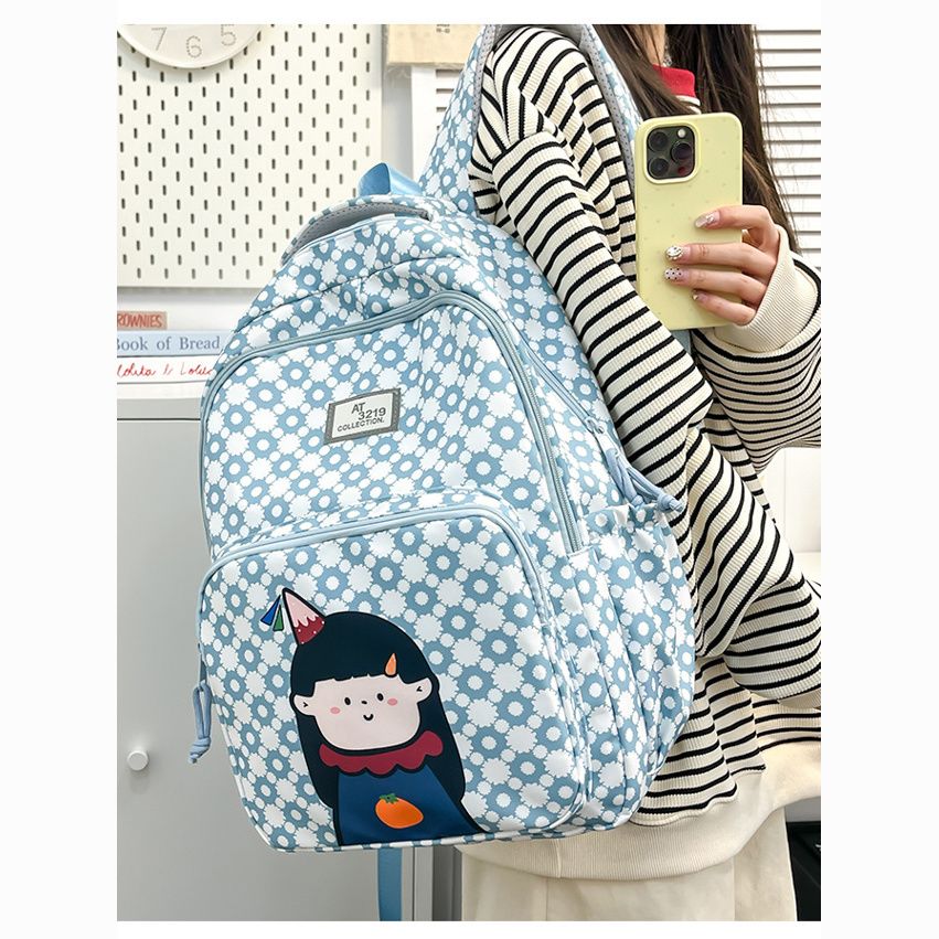 Cute Aesthetic Cartoon Backpac - School Backpack Teen บทวิจารณ์และราคา