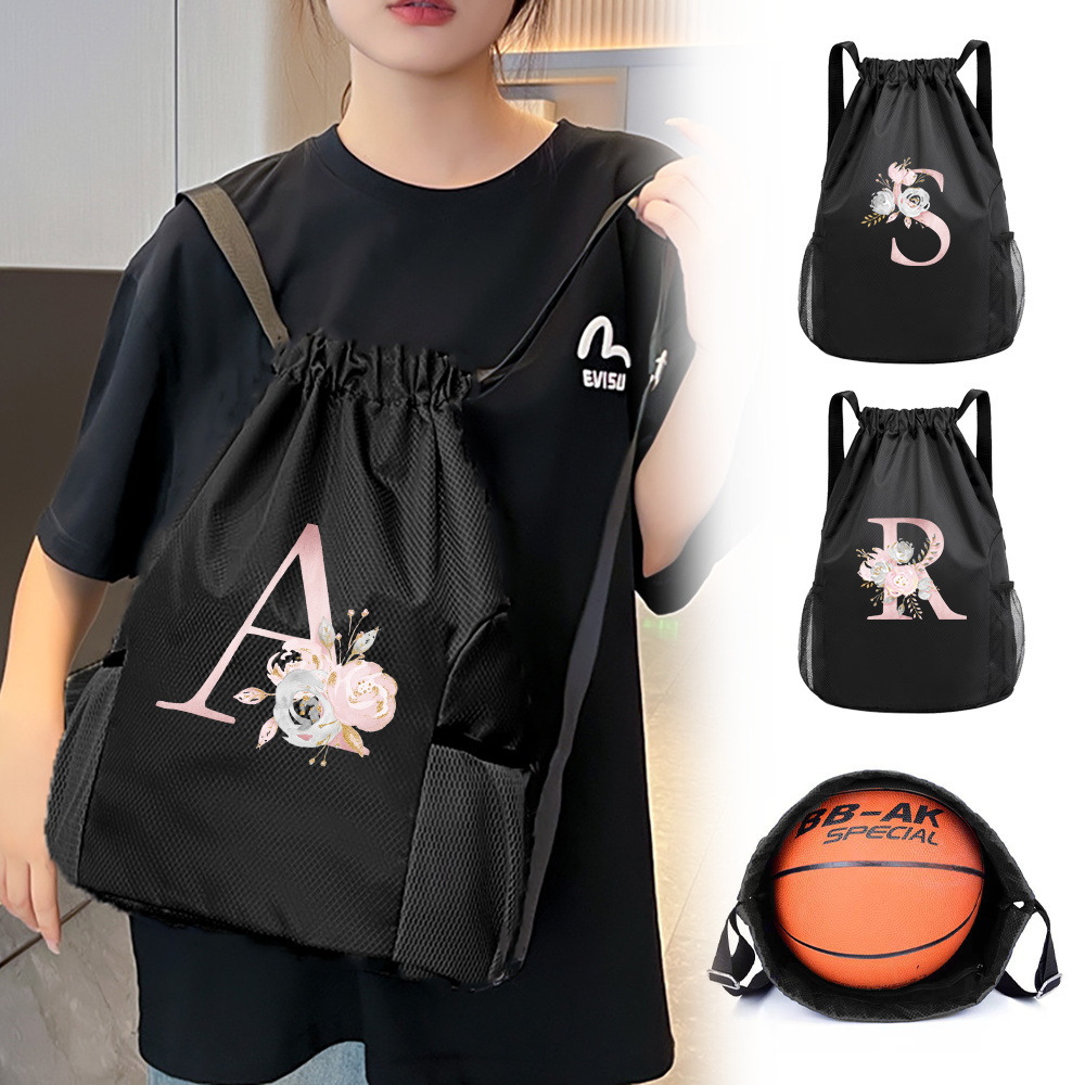Black drawstring bag, gym back - Drawstring Gym Bag บทวิจารณ์และราคา