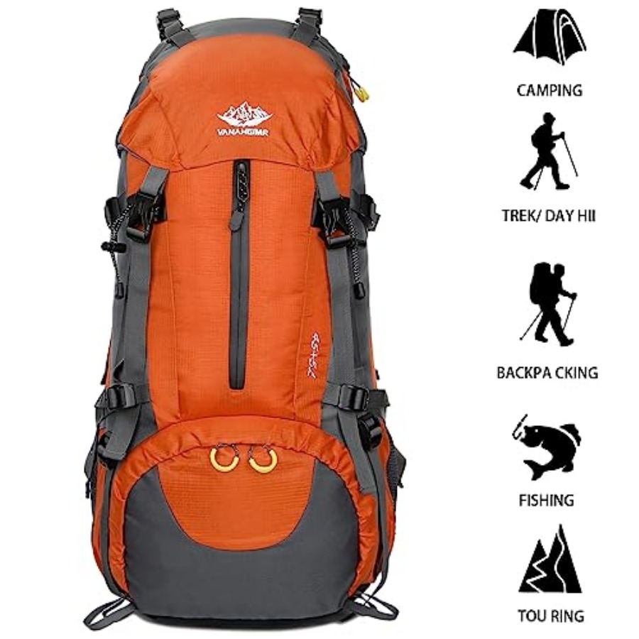 50L Hiking Backpack Men Campin - Rain Cover Backpack บทวิจารณ์และราคา