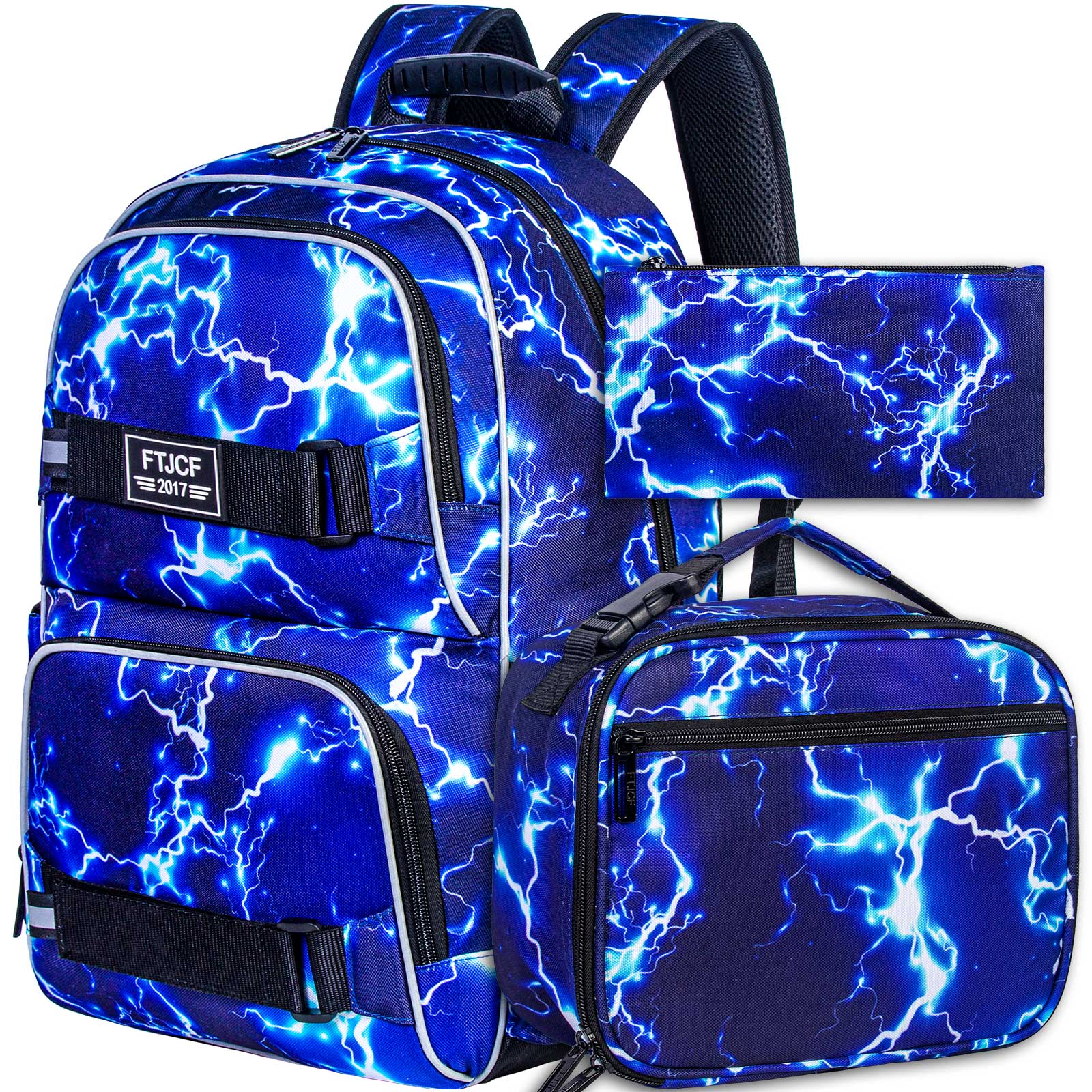 3PCS Lightning boys Backpack,  - School Backpack Teen บทวิจารณ์และราคา