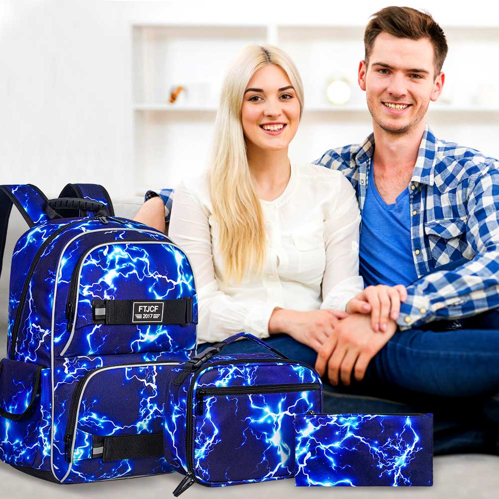 3PCS Lightning boys Backpack,  - School Backpack Teen บทวิจารณ์และราคา
