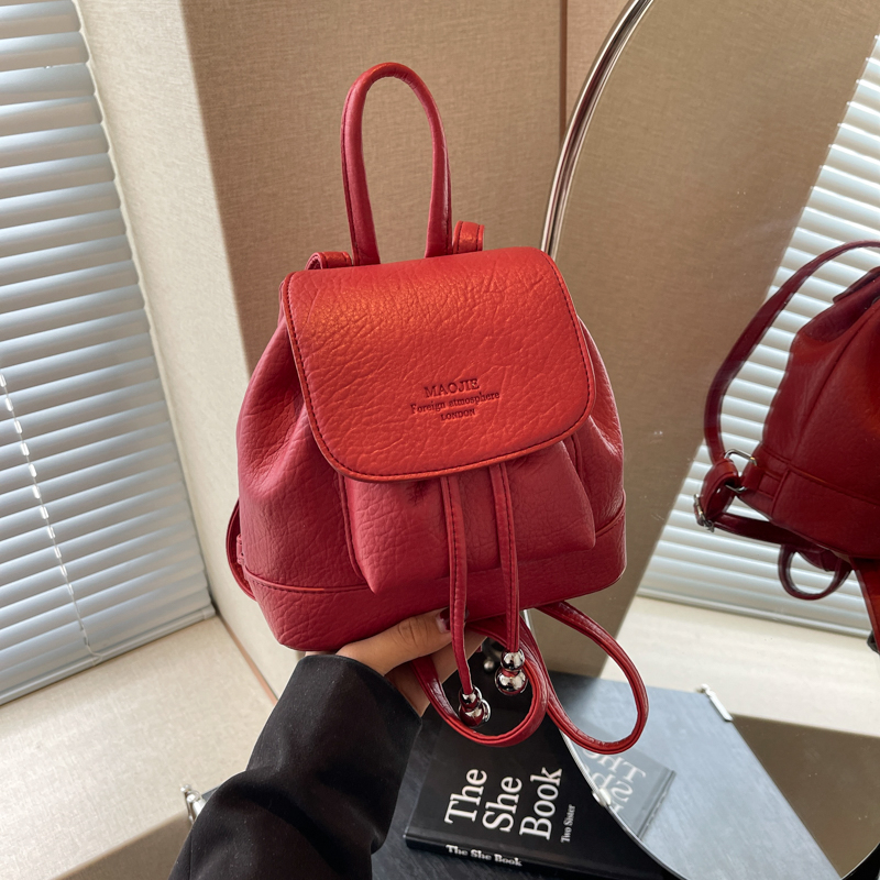 Solid Small String Backpacks P - Leather Backpack Vintage บทวิจารณ์และราคา