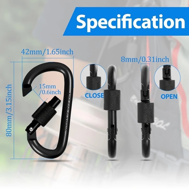 4Pcs Aluminum Alloy D-Ring Car - Backpack Insert Organizer บทวิจารณ์และราคา
