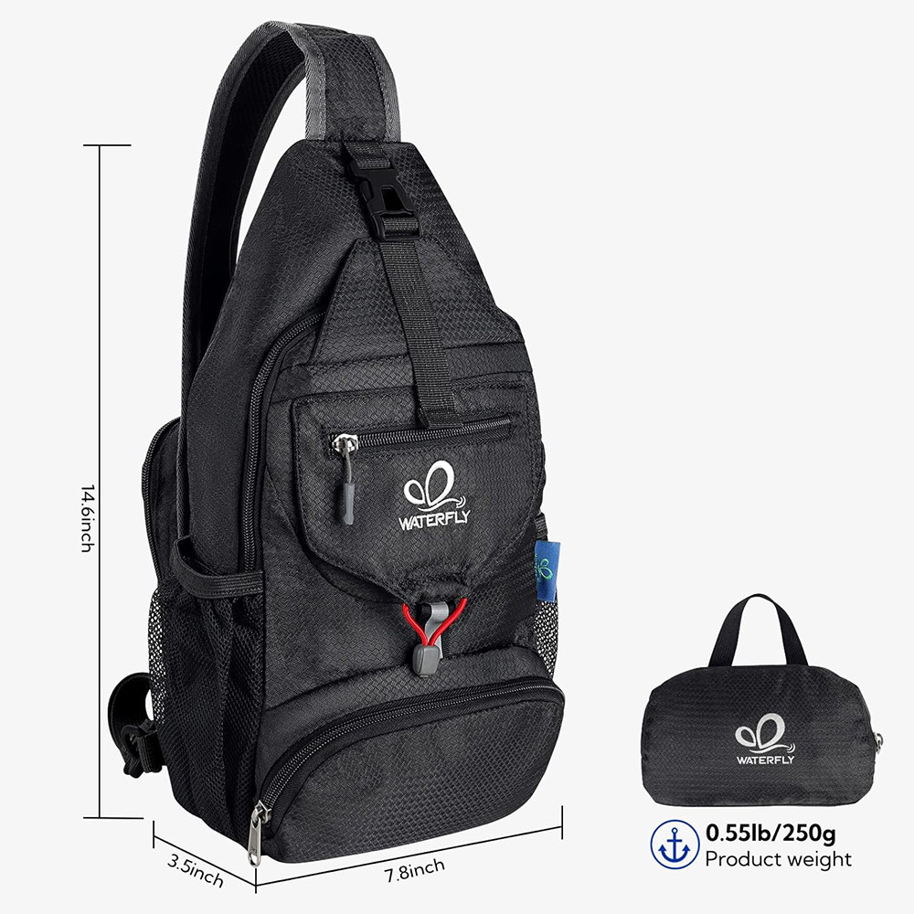 WATERFLY Chest Bag Shoulder Sm - Sling Backpack Shoulder บทวิจารณ์และราคา