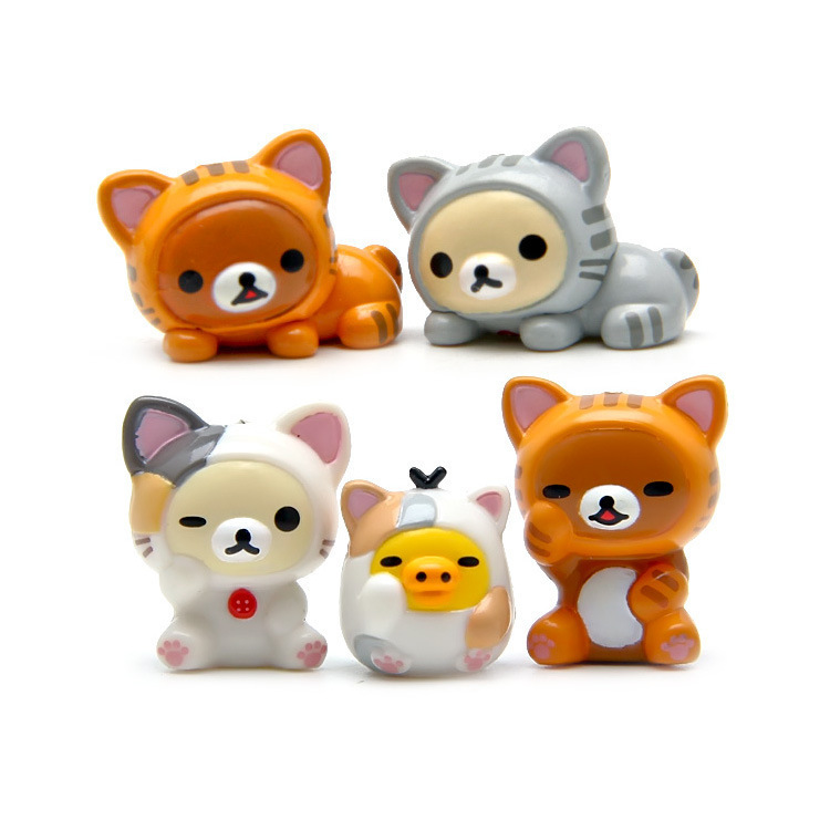 5pcs Rilakkuma Action Figures  - Mini Backpack Purse บทวิจารณ์และราคา