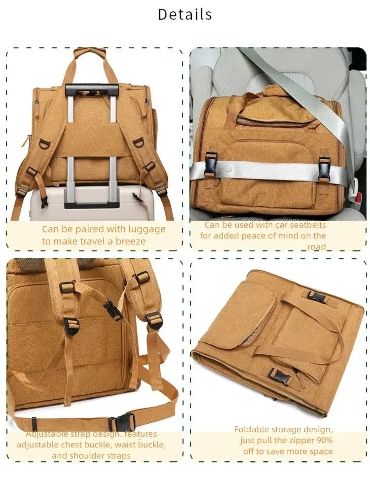 Portable cat bag, expandable l - Foldable Backpack Small บทวิจารณ์และราคา