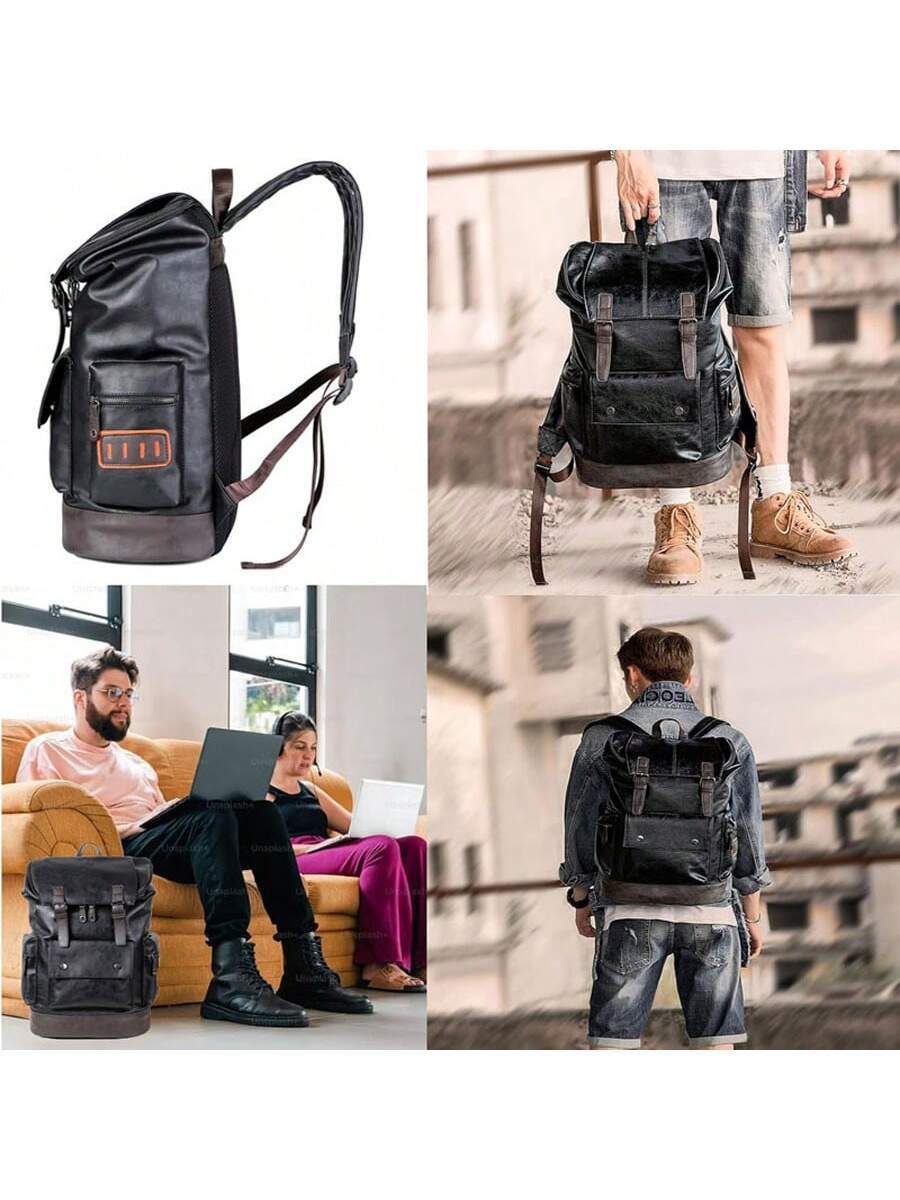 Vintage Black Leather Laptop B - Leather Backpack Vintage บทวิจารณ์และราคา
