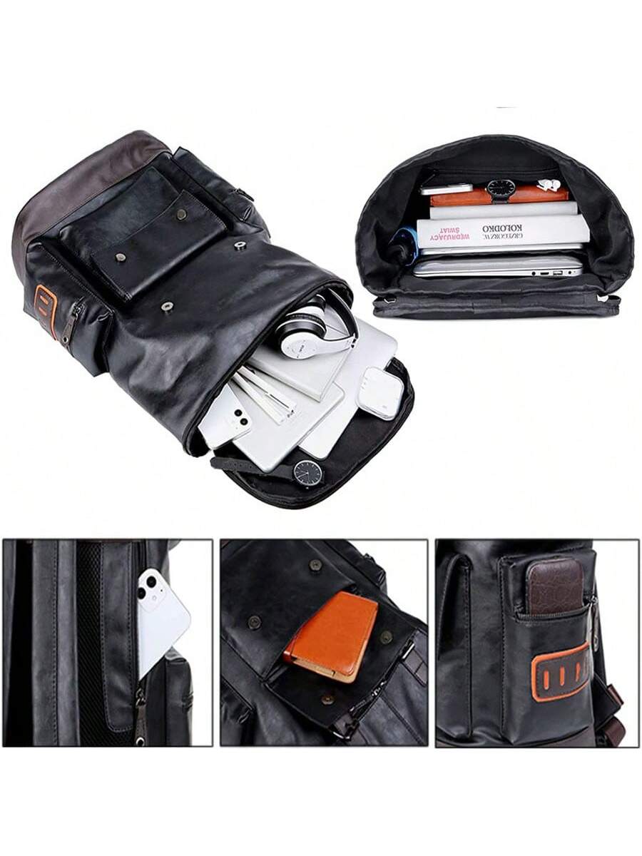 Vintage Black Leather Laptop B - Leather Backpack Vintage บทวิจารณ์และราคา