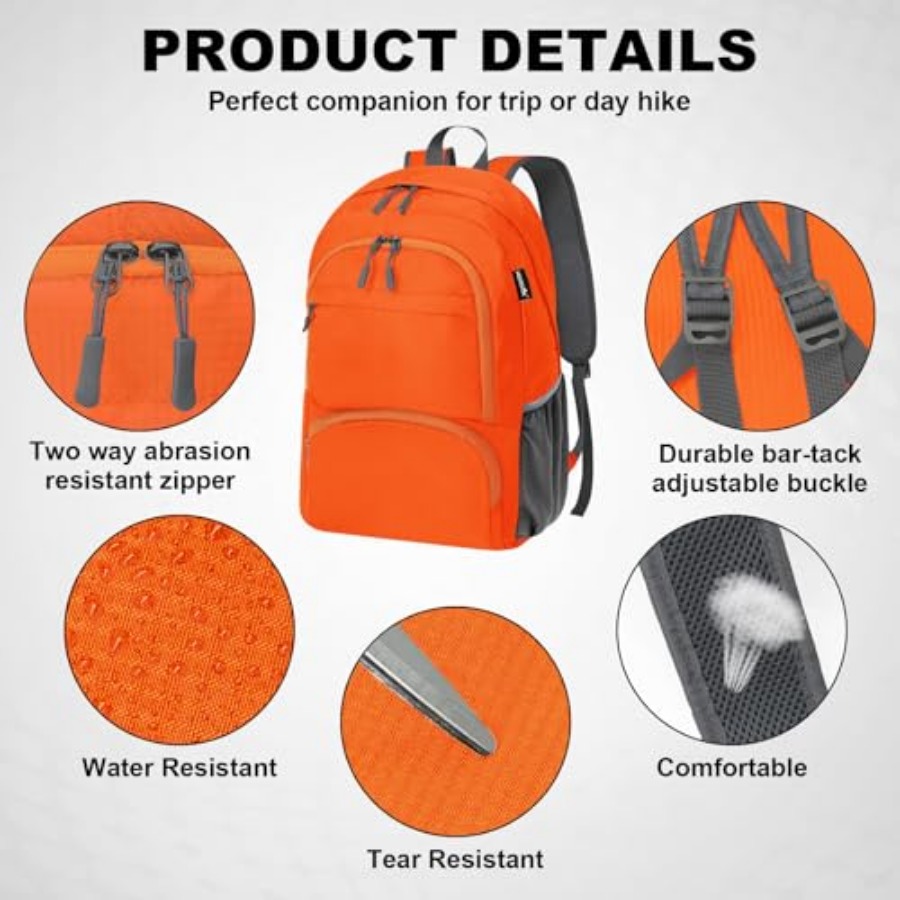 20L Lightweight Packable Hikin - Foldable Backpack Small บทวิจารณ์และราคา