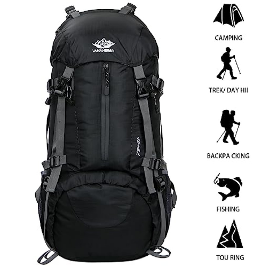 50L Hiking Backpack Men Campin - Rain Cover Backpack บทวิจารณ์และราคา