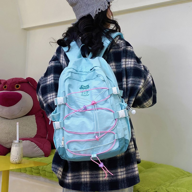 LEFTSIDE Women's Nylon Backpac - School Backpack Teen บทวิจารณ์และราคา