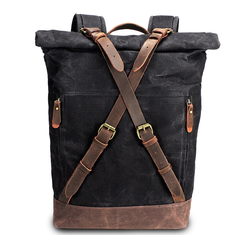 Retro Canvas Leather Backpacks - Leather Backpack Vintage บทวิจารณ์และราคา